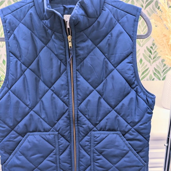 J. Crew Factory Puffer Classic Vest Navy Blue Medium - Picture 6 of 6
